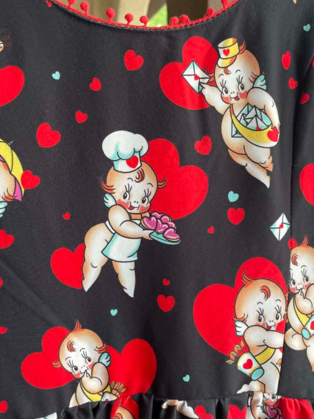 Sourpuss Kewpids Sweets Dress NWT XL Retro Rockabilly Cupid - Picture 3 of 8